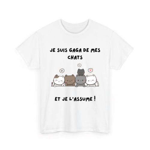 Je suis gaga de mes chats et je l'assume - TextileRire